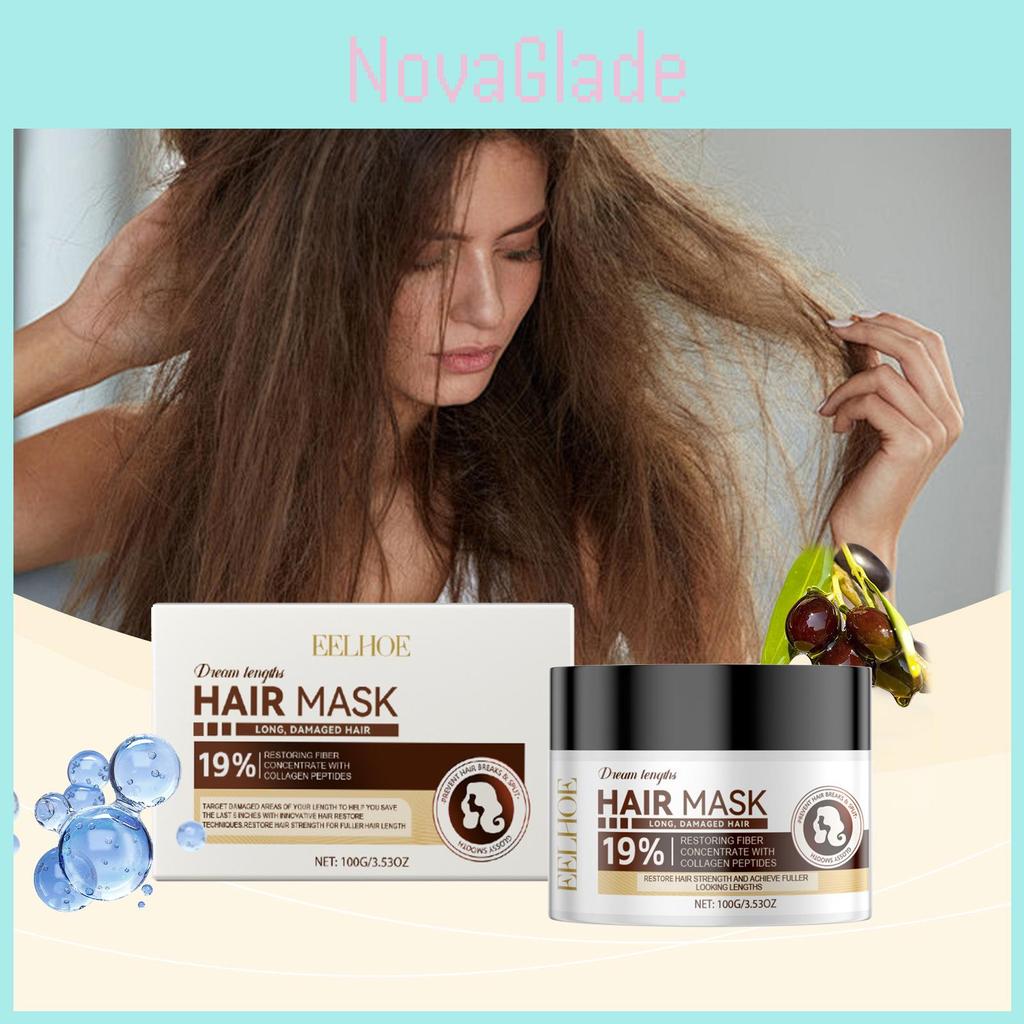 Eelhoe Nourishing Heat Protection Leave In Hair Mask For Dry Split Ends Smooth Shine