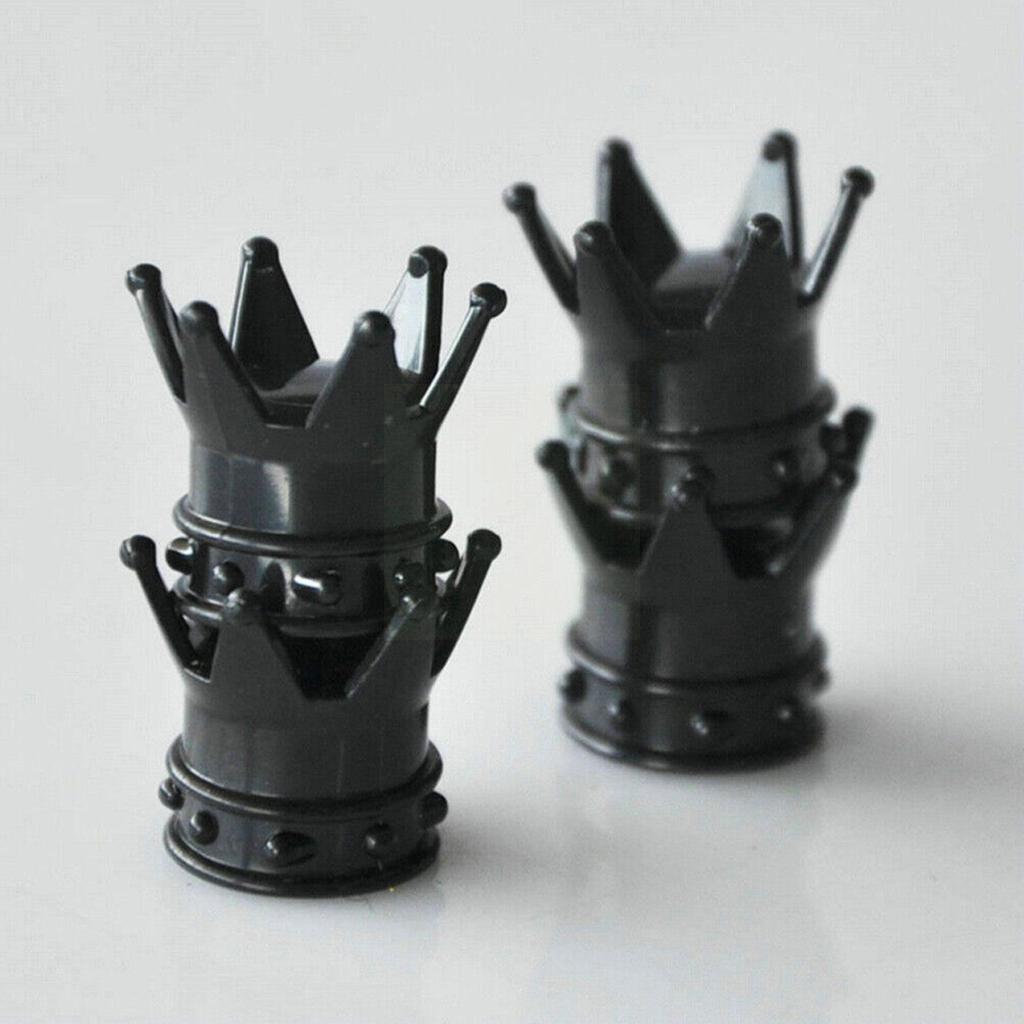 Wheel Tire Valve Caps Cover Silver Crown BLACK Diamond Dust Motorcycle Truck Bicycle Air Tyre Cover Q6H1 Stem Caps Car Valv P9S0