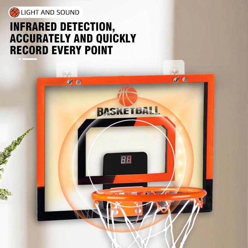 Outdoor Basketball Children's Hole Free Hanging Wall Electronic Scoring Basketball Board Shooting Game Toy Sports Games Gifts