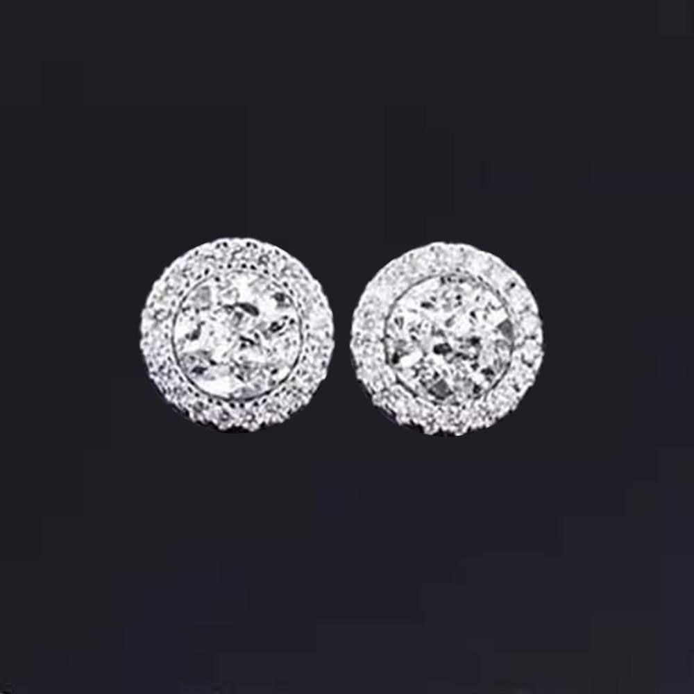 1 Pair Silver Magnetic Ear Clip For Men's Trendy Punk High Cool Earrings Without Ear Holes Men's Earring KAE612