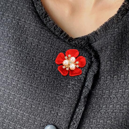 3 Stück Künstliche Perlenblumen-Dekorationen Strassblumen Schmuckzubehör Funkelnde Blumenakzente für DIY Bastelschmuck Brosche Haarschmuck