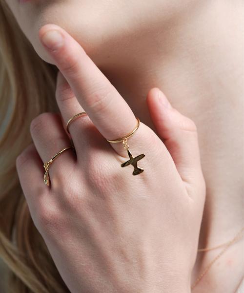 Bonbeau Mini Airplane Simple Drop Ring (B Type)