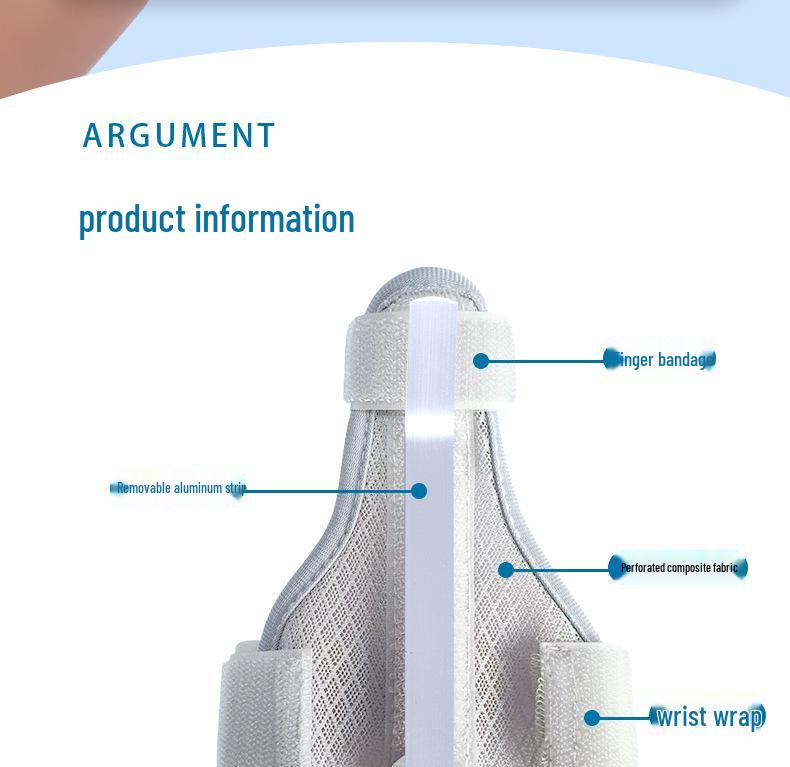 Thumb and Finger Fixation Strap for Hand Fracture and Sprain Rehabilitation.