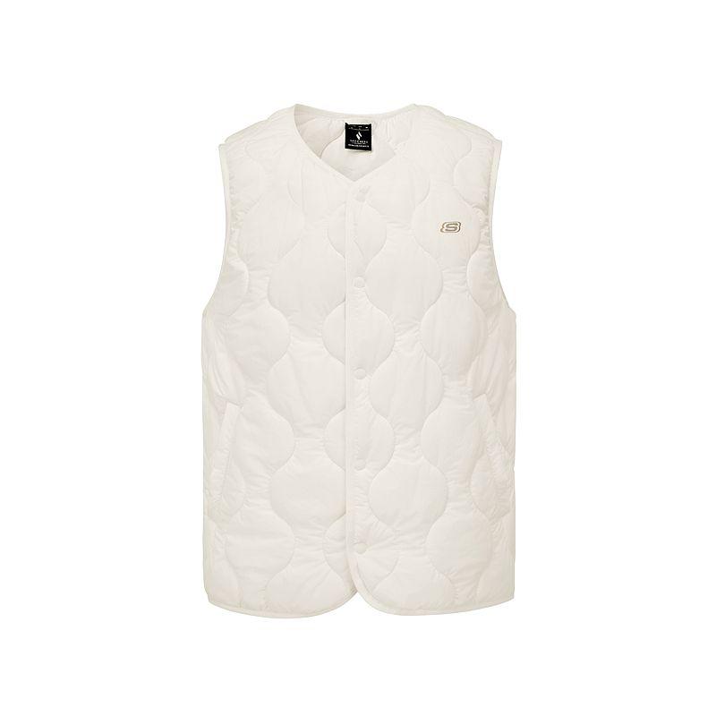 Skechers Logo Comfortable Solid Color Simple Sleeveless Vest Unisex vests L425U092-01SV XS