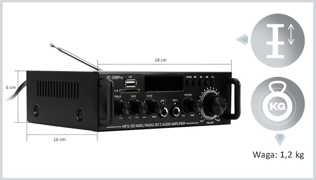 MusicMate MM-SC700 HarmonyVibe Karaoke Amplifier