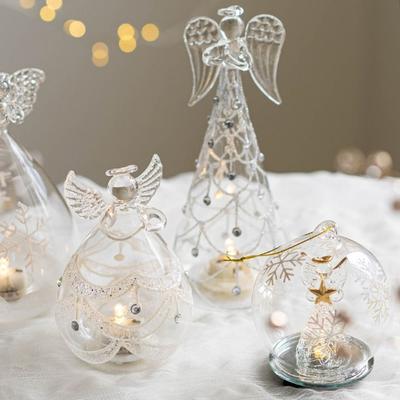 Glass Angel Fairy Glass Light Transparent Kawaii Decor Ornaments  Home Living Room