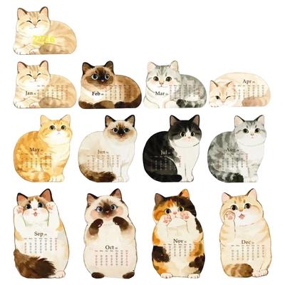 2026 Adorable 3D Pet Illustration Calendar, Cute Cartoon Pet Desktop Ornament