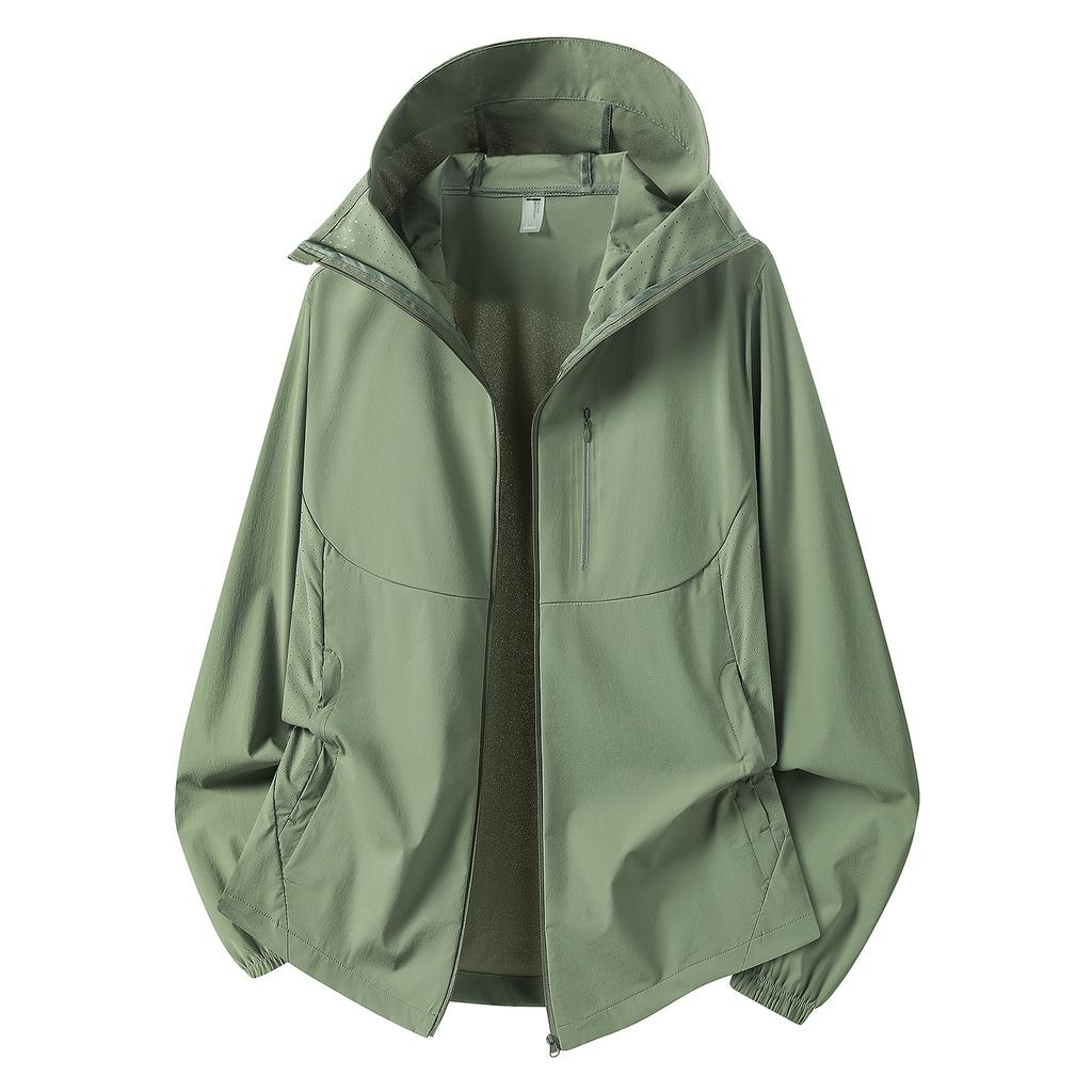 Ice Silk Sunscreen Clothing Men's 1011 Summer New UV Protection Ultra-thin Breathable Sunscreen Clothing Outdoor Fishing Jacket