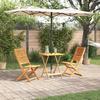 3-piece Folding Bistro Set In Solid Acacia Wood 3375690