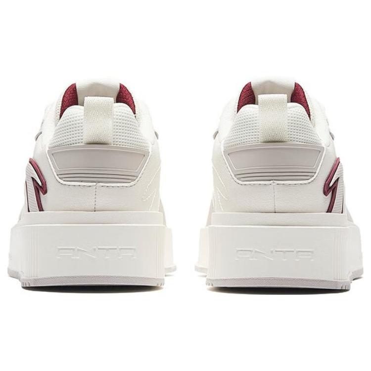 Anta Milk Cap 2 Slip Resistant Abrasion Resistant Low top Skateboard Shoes Women's White Red 922348080-5