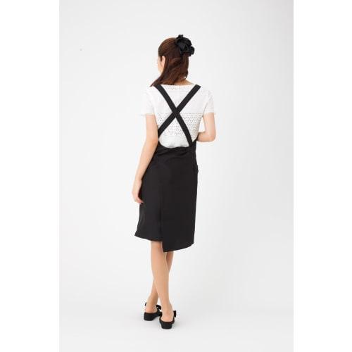 Cute and Stylish Women's Ribbon Apron, Black, TO40