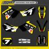 PowerZone Custom Team Motorcycle Graphic Decal Stickers Kit For SUZUKI RM250 2001-2012 RM125 250cc Name Number Custom