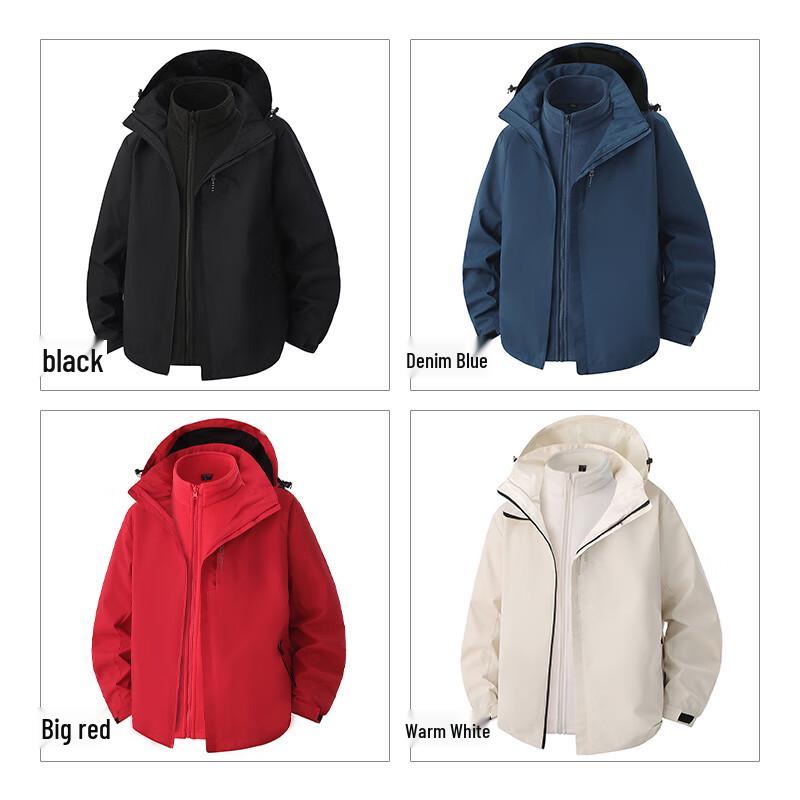 JEANSWEST Unisex 3-in-1 Outdoor Windproof & Water-Repellent Jacket