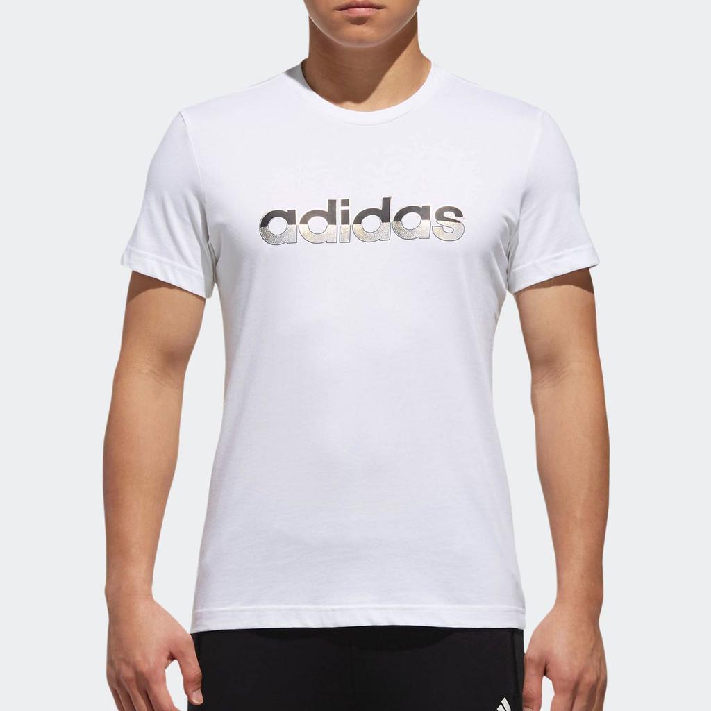 adidas Breathable Comfortable Crew Neck Short Sleeve T-Shirt Men Tops White DM5214