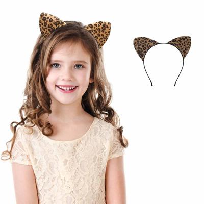 Faixa de cabeça com orelhas de gato leopardo, orelhas de animais para fantasia, cosplay ou decoração de festa, orelhas para mulheres