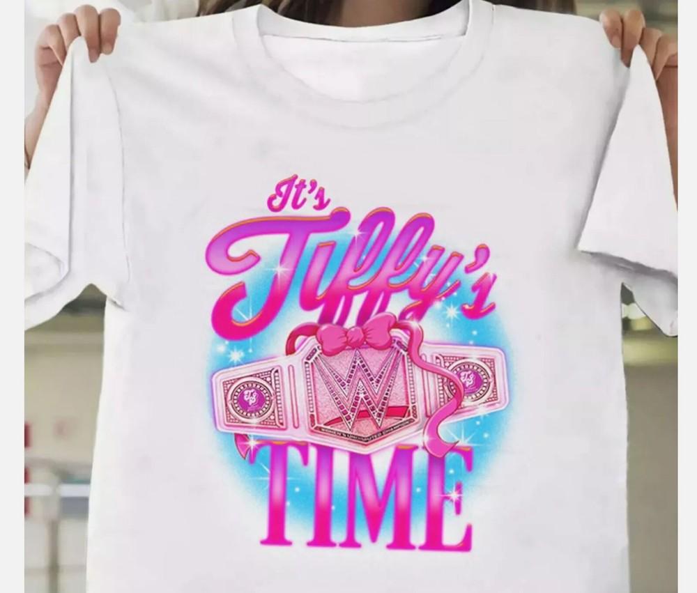 

SALE Tiffany Stratton It_s Tiffy Time WWE Women_s Championship T-Shirt S