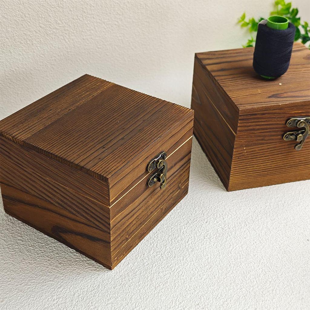 Solid Wood Portable Sewing Kit: Needle & Thread Storage for Home & Dorm