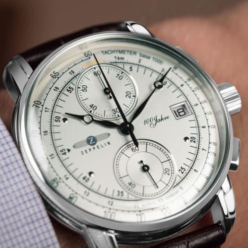 Zeppelin Watch 100th Anniversary Ivory Dial 86701 Men's [Regular Imported Product]