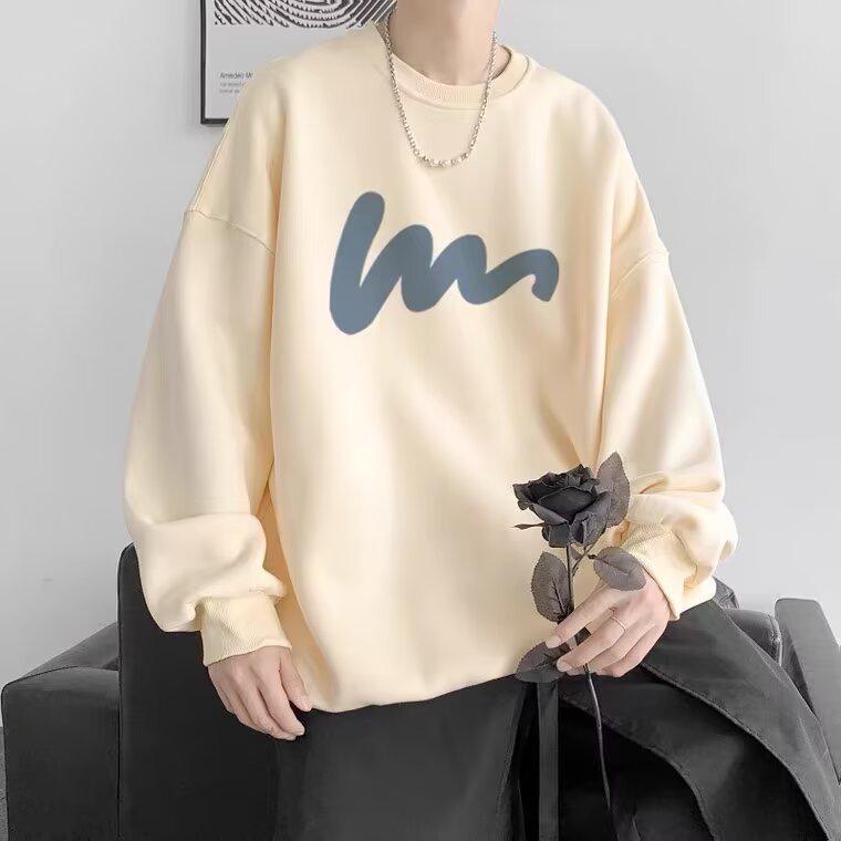 Unisex Thin Round Neck Sweatshirt: Hong Kong Style Casual Loose Fit for Spring & Autumn