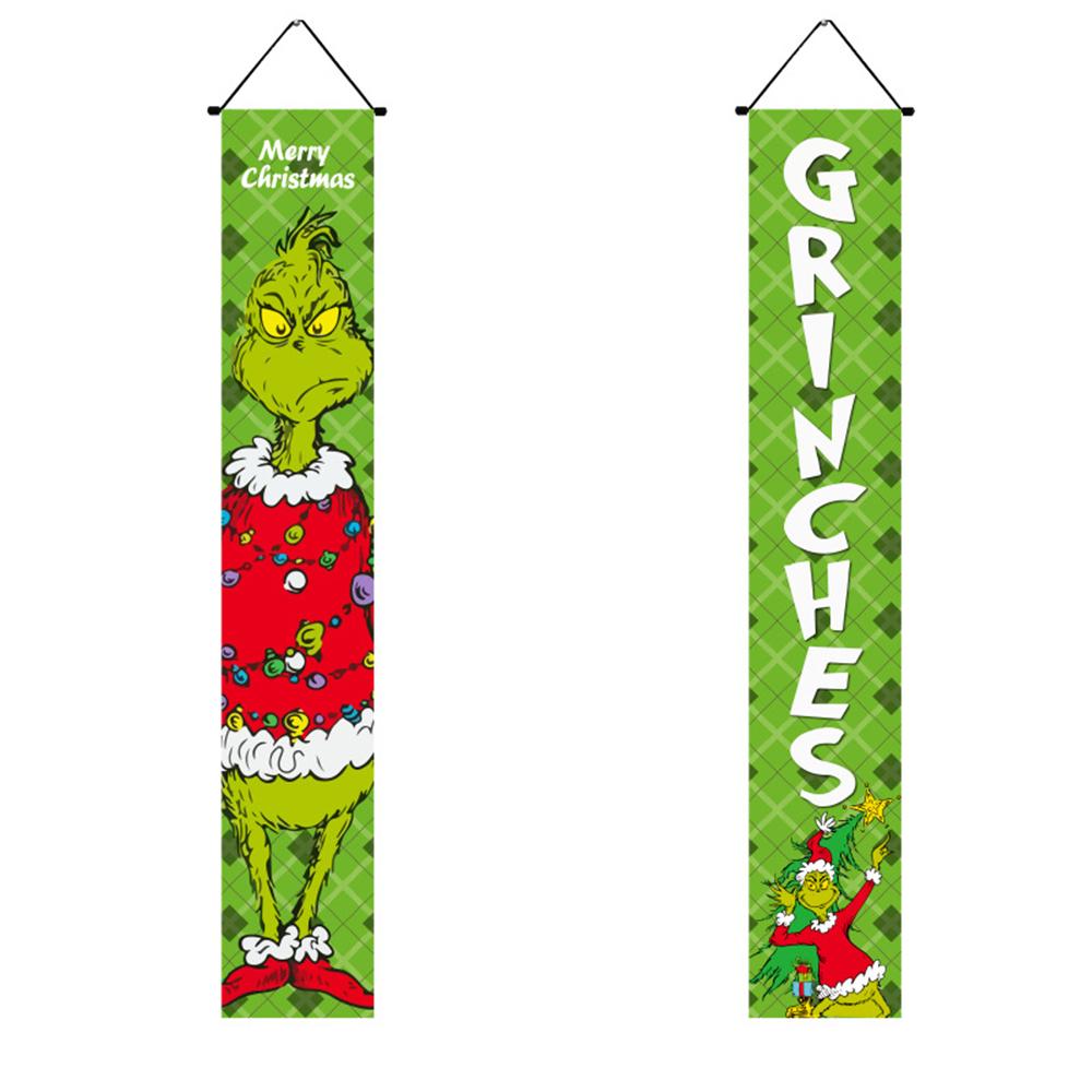 

Christmas Hanging Banner Flag For Front Door Xmas Porch Decor New Year