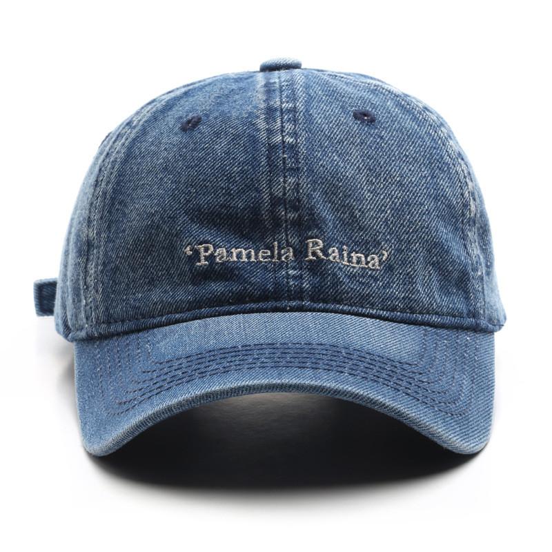 Cappellino da Baseball in Denim Vintage con Materiale in Cotone Traspirante per Appassionati di Street Style