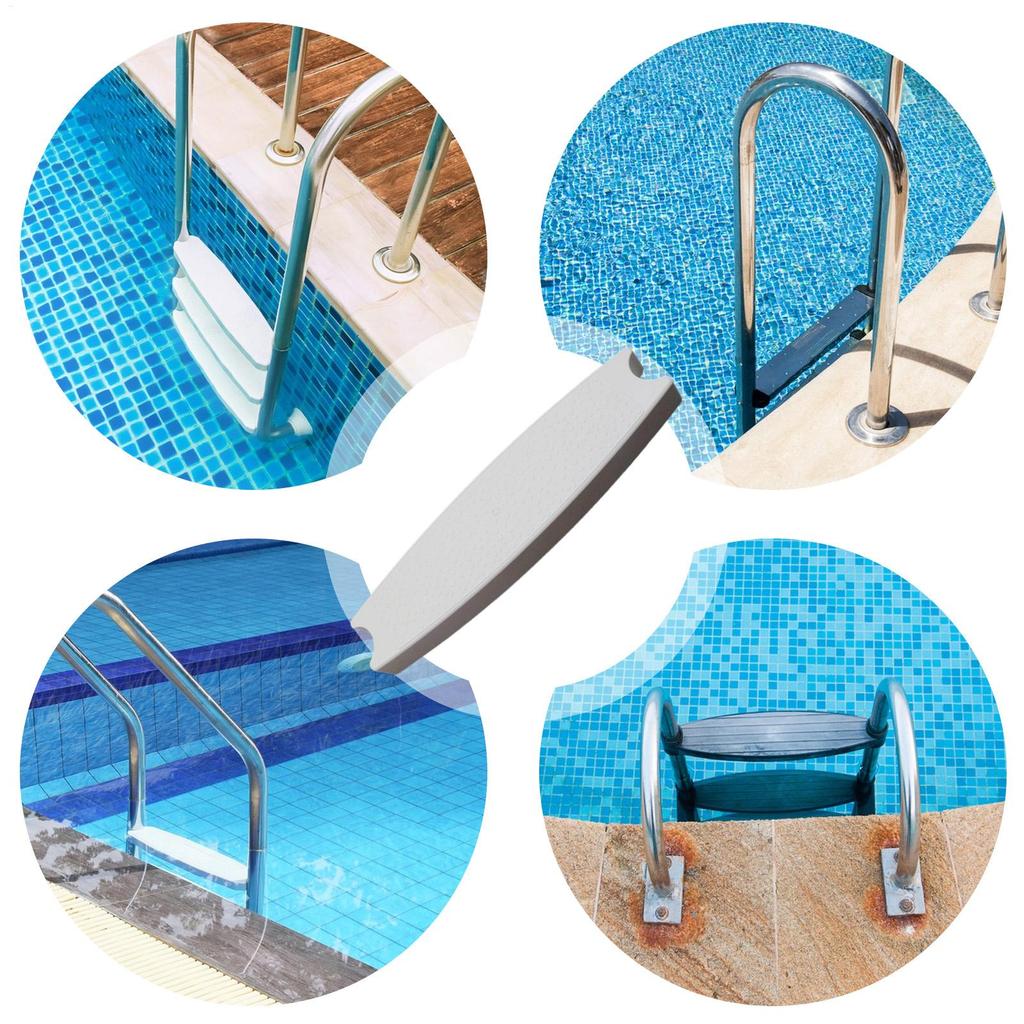 ABS Poolleitertritte Schwimmbadstufen Anti-Rutsch Poolstufen Wasserdicht Stabile Poolleitern und Stufen Schwimmbadleiter
