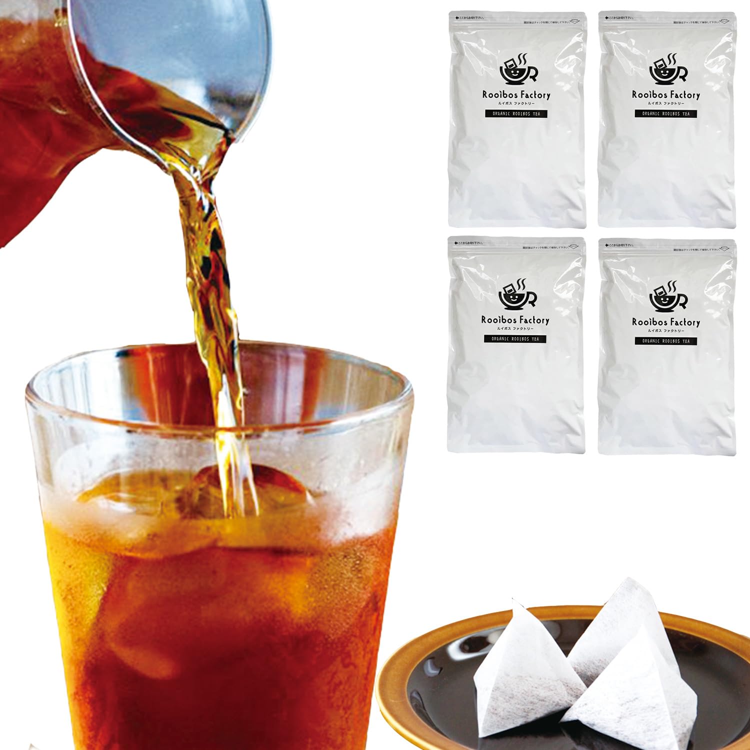 

Rooibos Factory Превосходный ройбуш № 3г х 80 чайных пакетиков х 4 Чай сертифицированный JAS, с ярлычком, в пакетиках, органический,