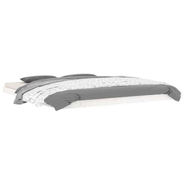 823430 vidaXL Bed Frames White 180x200 Cm Solid Pine Wood Super King