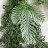 2 stk Kunstig furunålsguirlande Realistiske Håndlagde Furugrener Juleoppheng Grønn Guirlande til Juledekorasjon av Dør og Peishylle