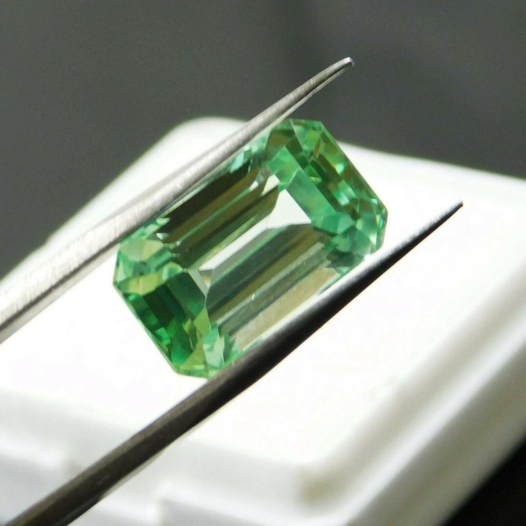 Natural Sapphire Loose Gemstone Montana Emerald Cut 8.6 ct Royal Color September Birthday Birthstone