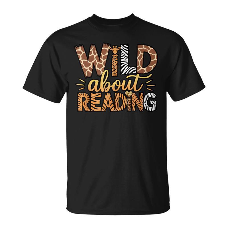 Wild About Reading Safari Animal Print Graphic T-Shirt