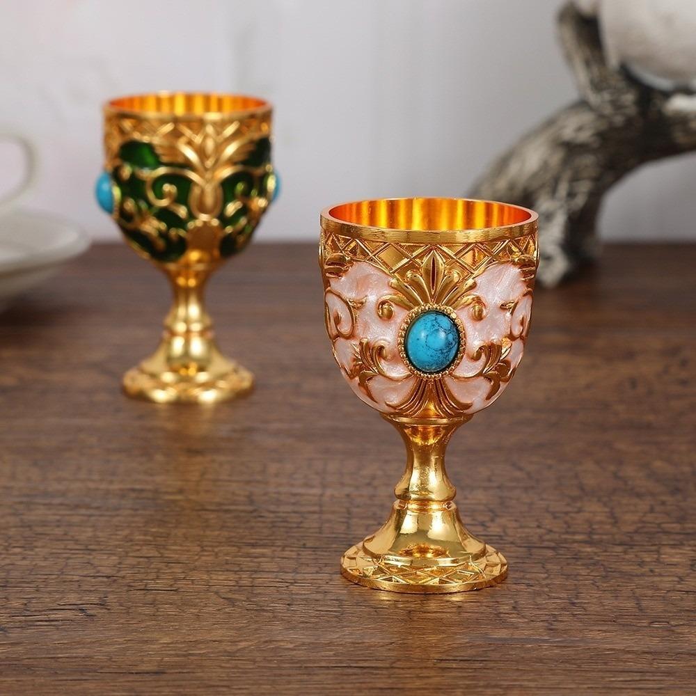 1pc Diamond-encrusted Metal Chalice Goblet Medieval Goblet Bars Restaurants Home Decor