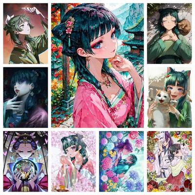 2026 Neues Anime Zeichenset 5D DIY Diamantstickerei Die Apotheker-Tagebücher Handgemachte Kunst Geschenk für Erwachsene Kinder Heimdekoration
