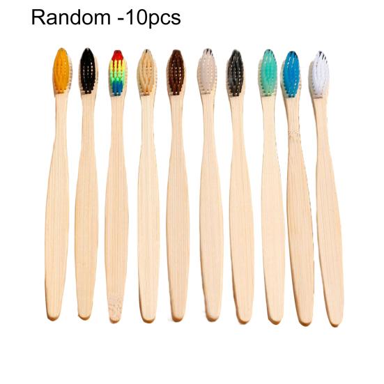 10Pcs Soft Bristle Toothbrush Tasteless Non-slip Handle Comfortable To Grip Eco-friendly Portable Teeth Cleaning Tool Individual Package Charcoal Soft