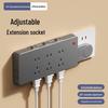 Expandable 86 Type Multi-hole Switch Panel Socket with Surface-Mounted Extension Converter for Household Use.