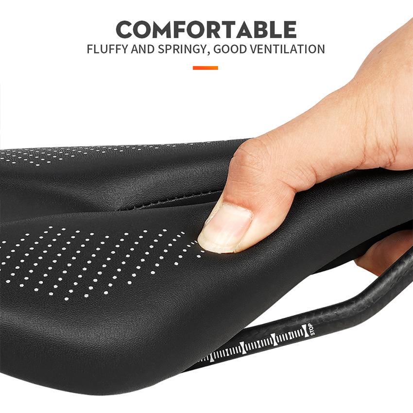 Factory Bike Saddle Carbon Lightweight Carbon Bike Seat Cushion with Ventilation for Mountain Bikes-Safety Design