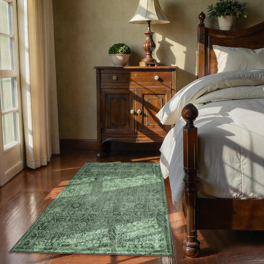 HAOCOO Washable Rug, 1 Tatami Mat, 90x150cm, Hot Carpet Compatible, Fluffy Persian-Style Rug, Suitable for All Seasons, Non-Slip, Dust Mite Resistant,