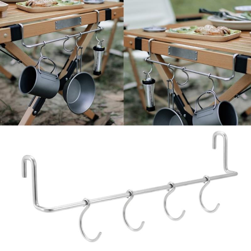 Kitchen Table Side Hanger Extender Shelf Stainless Steels Outdoor Table Extender Management Rack With S Hook Easy To Use