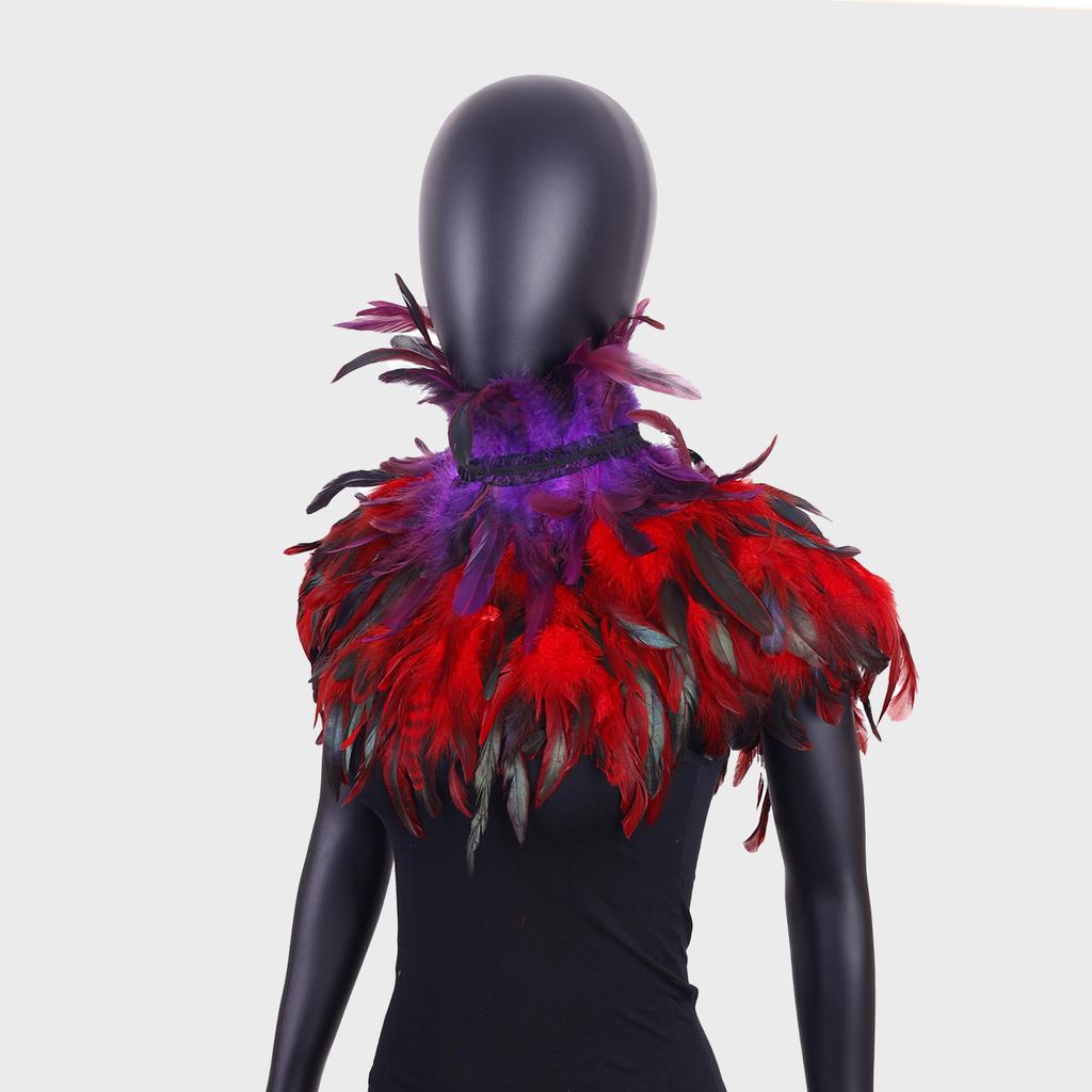 Szal z piór, Peleryna na bal, Bal kostiumowy, Dekoracja na przyjęcie, Szalik z piór kurzych, Płaszcz na Halloween