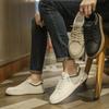 Fashion 2025 Men Classic White Leather Sneakers Minimalist Casual Shoes Soft Sole Breathable Lightweight Lace-Up Sneakers for Daily Wear