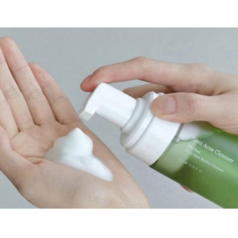 CELIMAX The Real Noni Acne Bubble Foam Cleanser 155ml – Gentle Acne Care Foaming Cleanser with Noni Extract