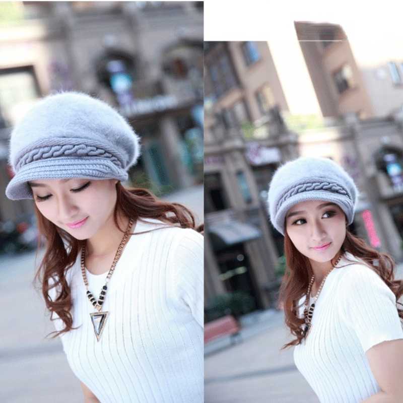 2021 Otoño Invierno Mujeres Europeas y Americanas High Street Trend Plus  Cashmere Knit Hat Korean Temperament Beret College Style Retro Wool Hat  comprar a buen precio — entrega gratuita, reseñas reales con