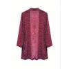 New Women's Elegant Shiny Mesh 3/4 Sleeve Open Cardigan, Fashion Casual Spring Summer Top for Women, European American Style