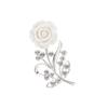 Elegant HIgh-end Rose Flower Enamel Brooch Pin For Women Men Exquisite Classic Floral Crystal Party Wedding Jewelry Badges Gift