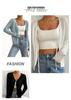 2026 Summer Hollow-Out Women's Soft Knit Cover-up - European & American Loose Long Sleeve Style