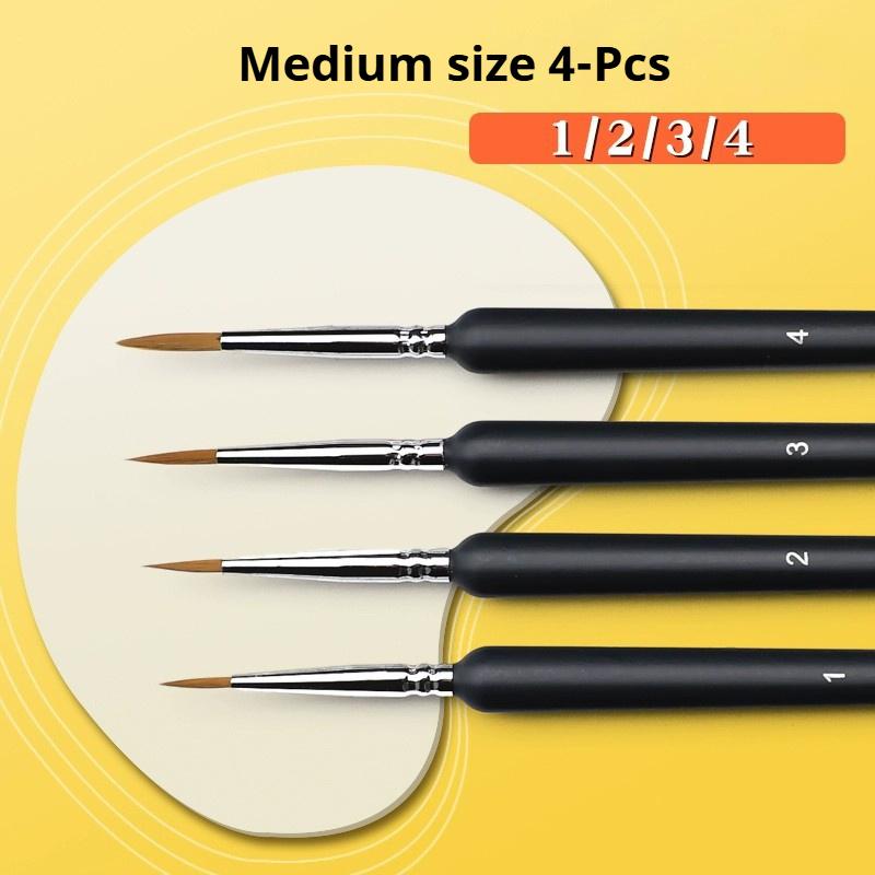 4/5/11pcs Miniature Hook Line Pen Art Painting Brushes Extra Fine Soft Hand Painted 00000 Brush For Gouache Watercolor Oil Paint