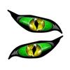 2PCS 13cm X 9.5cm for Evil Yellow Eyes RV Motorcycle Car Stickers Occlusion Scratch Waterproof Windshield VAN Anime Decal