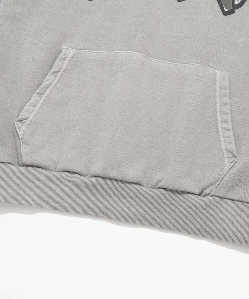 Graffiti Howling Hoodie [Pigment Gray]