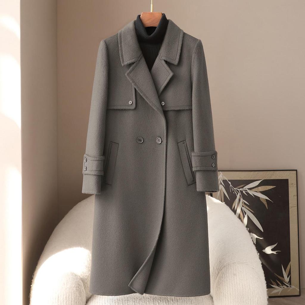 2026 Spring Women's Slim Fit Lapel Wool Coat