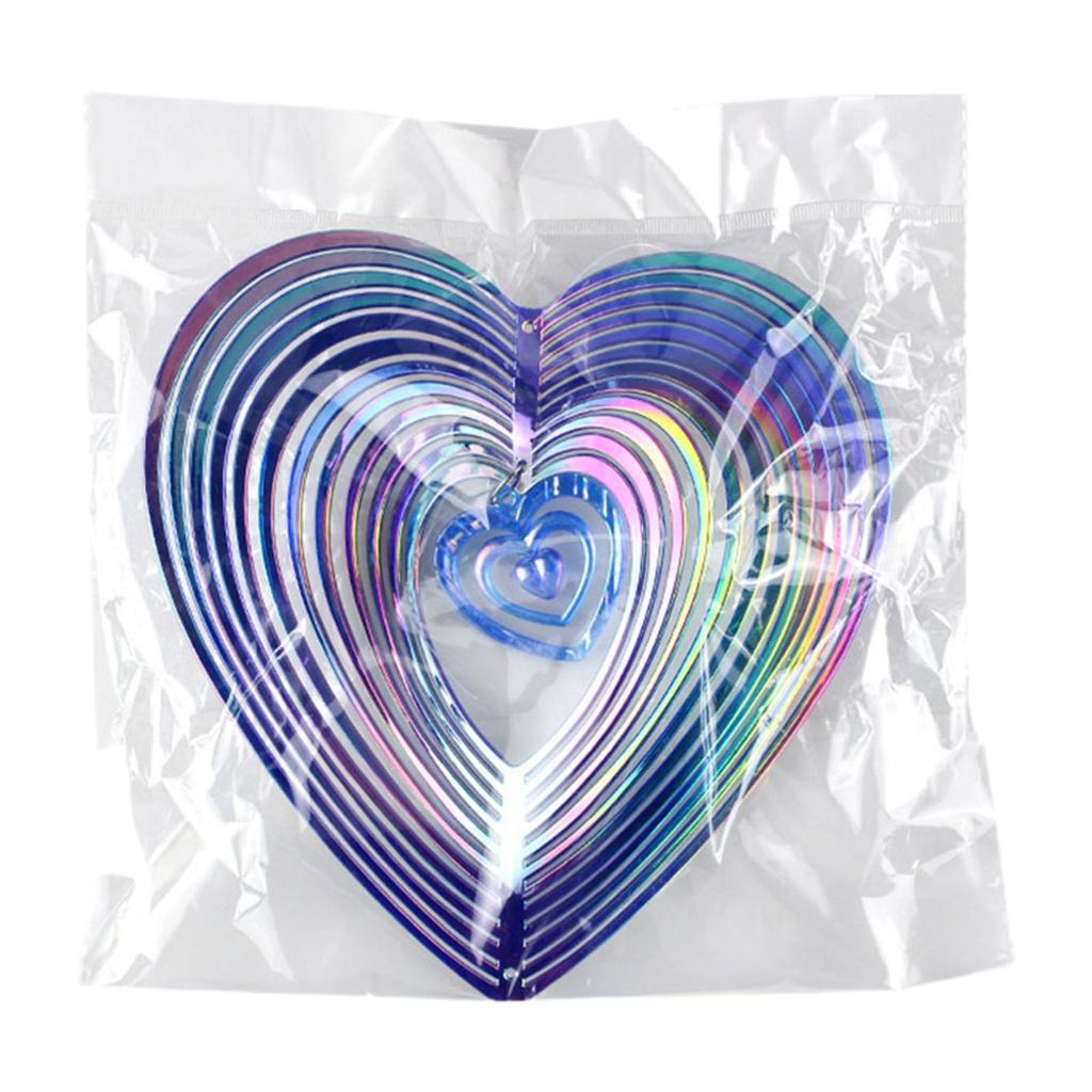 High Brightness Bird Deterrent Winds Sculptures Novelty Heart Shaped Reflectivity Wind Catcher for Balcony Granary Lawn Farmland